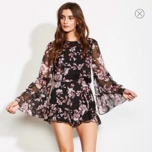 Ali & Jay Dreamer Floral Chiffon Mini‎ Dress XS